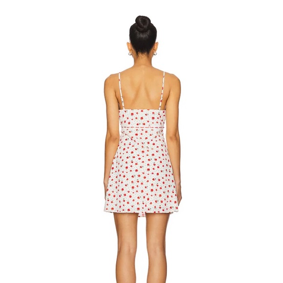 NWOT MORE TO COME Clemence Mini Dress in Red/White From Revolve Size small - Picture 4 of 12